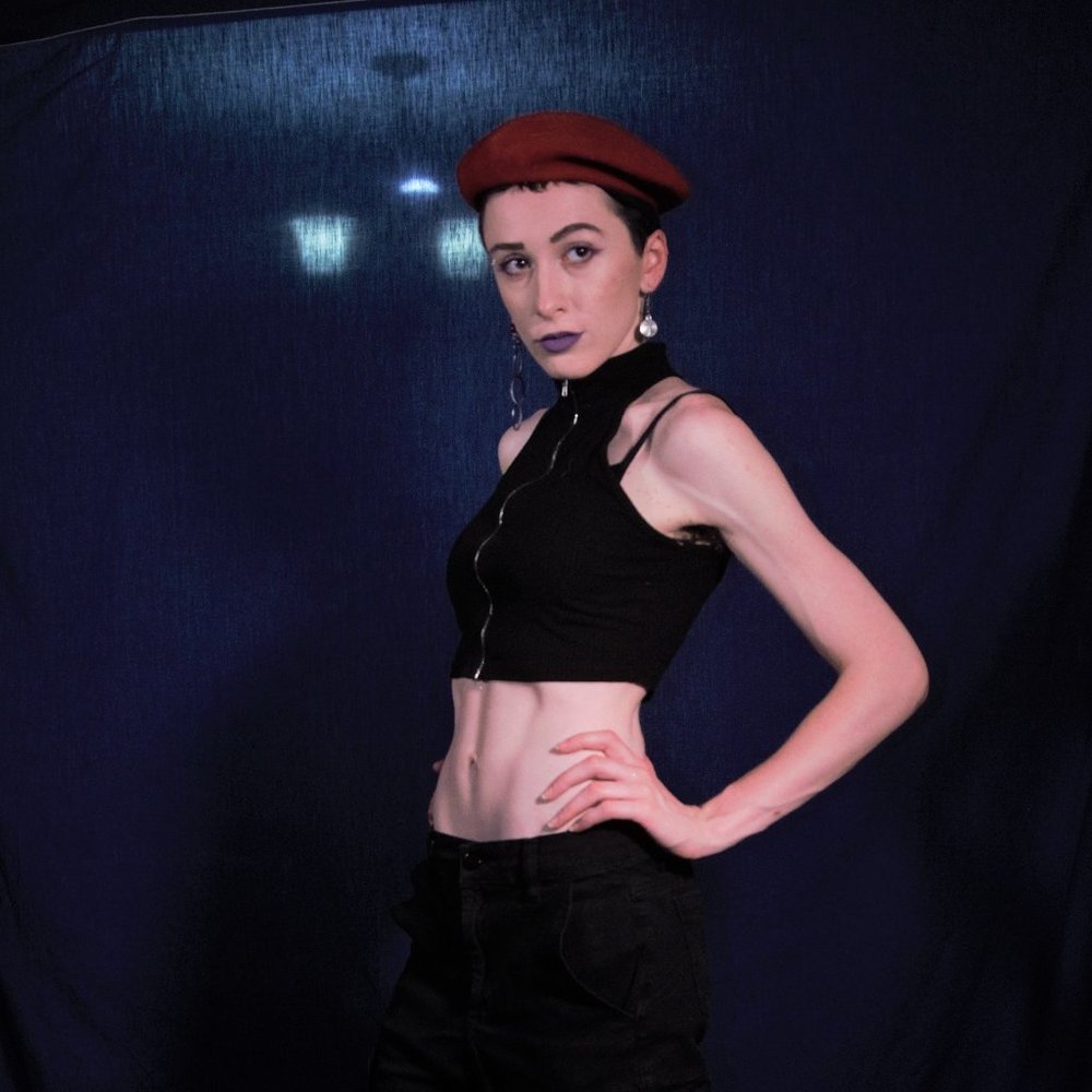 Zip-up Tank-top Crop-top